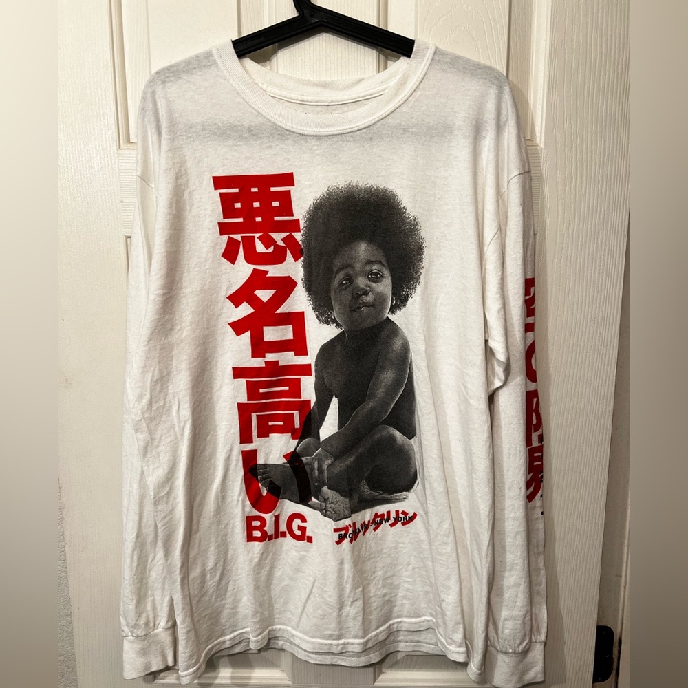 Merch Traffic Men's The Notorious B.I.G. Baby Graphic T-Shirt White Size Large